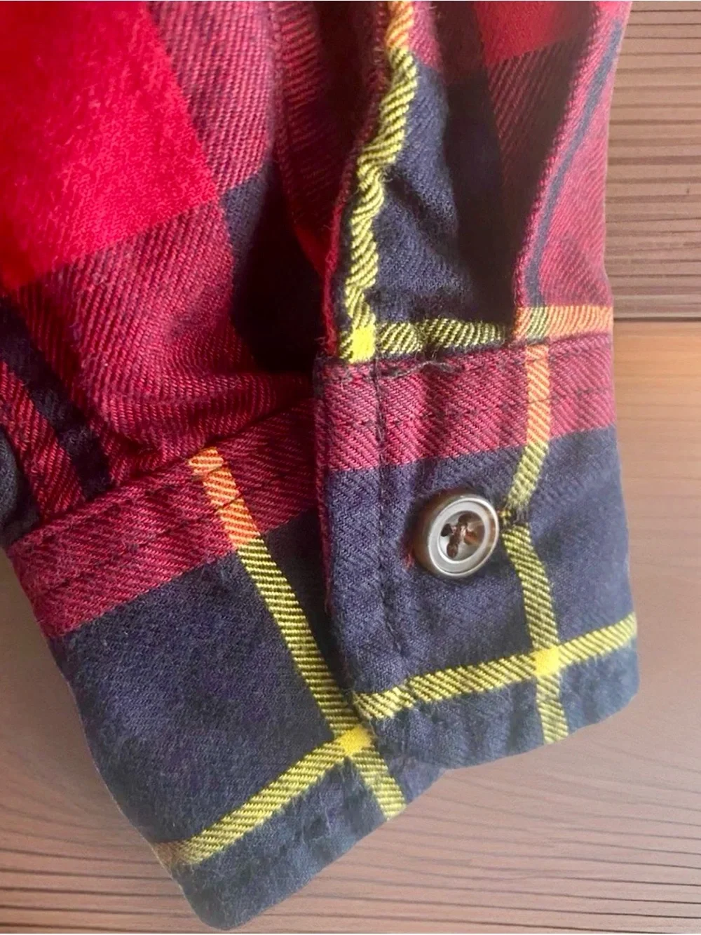 Ralph Lauren Navy, Yellow and Black Plaid Shirt